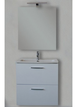 VITRA MOBILE BAGNO 60 CM MODELLO MIA CON LAVABO E SPECCHIO BIANCO LUCIDO