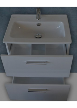 VITRA MOBILE BAGNO 60 CM MODELLO MIA CON LAVABO E SPECCHIO BIANCO LUCIDO