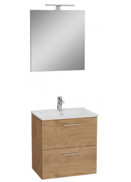 VITRA MIA MOBILE BAGNO 60 CM CON LAVABO E SPECCHIO GOLDEK OAK